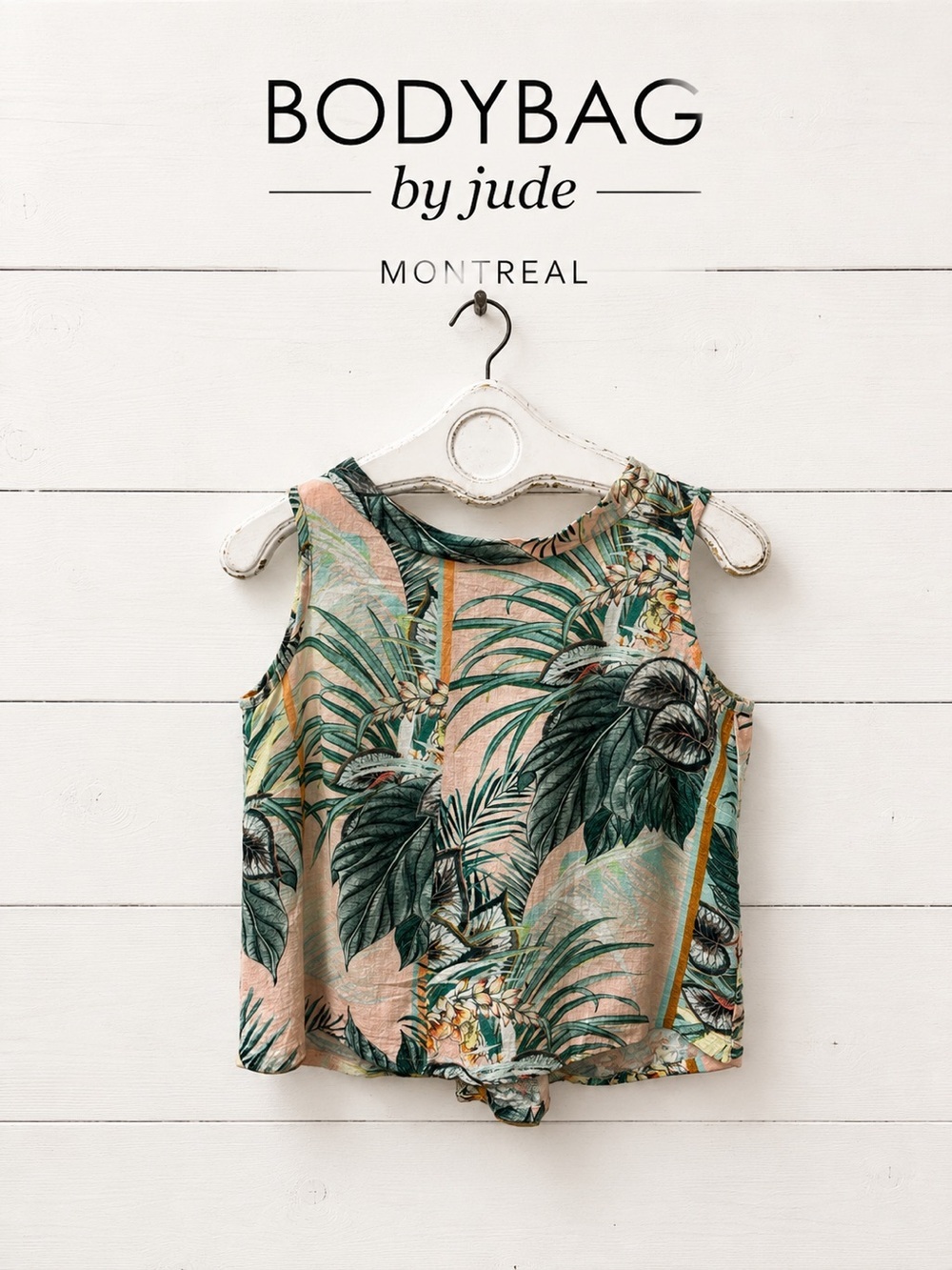 BODYBAG by JUDE Montreal Tropical Print Sleeveless Top Size S/P